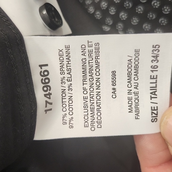 SCOTCH & SODA men's dot print black cotton stretch collar shirt Large - Picture 7 of 10